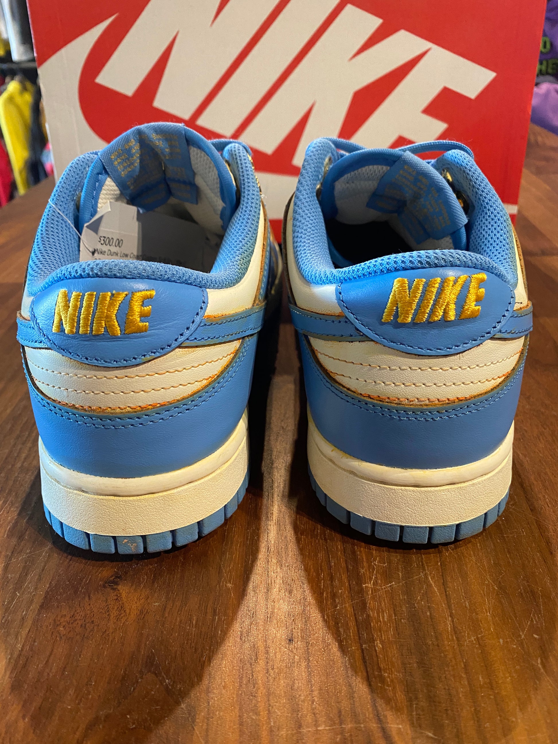 Nike Dunk Low Coast Custom Size 8.5m / 10w USED s6983