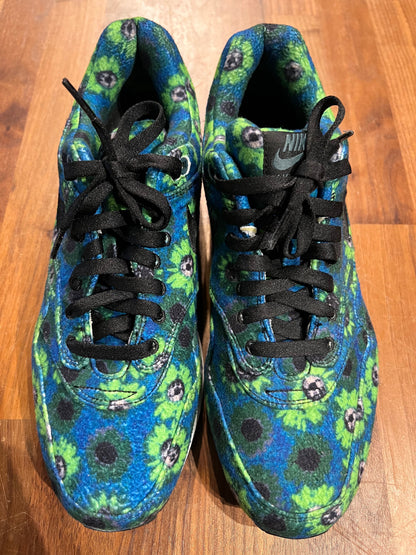 Nike Air Max 1 Floral Mowab Volt Size 11 USED