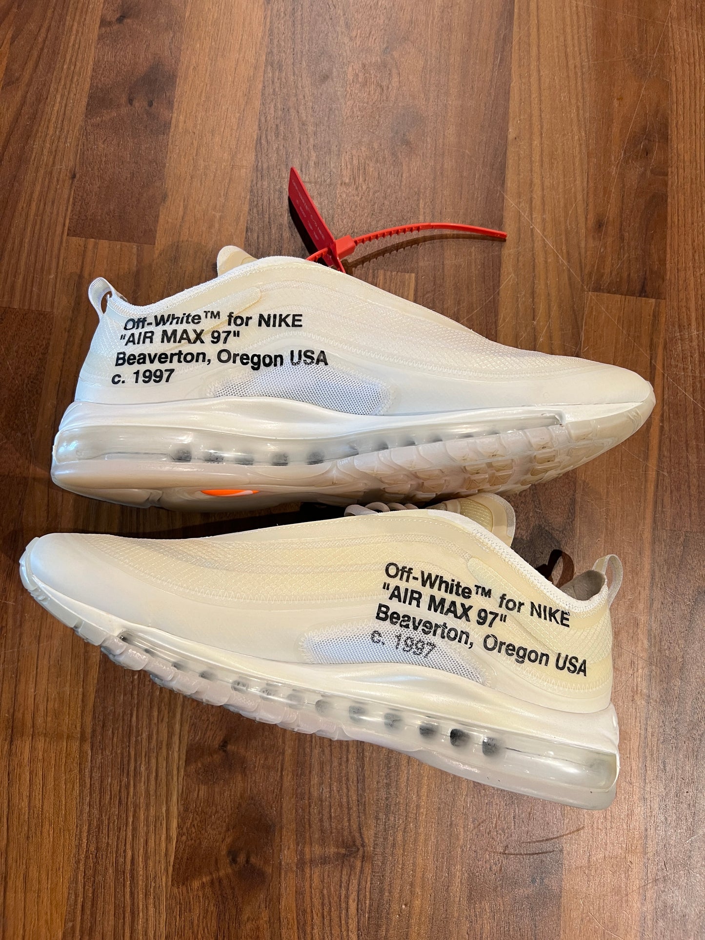 Nike Air Max 97 OFF WHITE The 10 Size 11.5 USED s9017