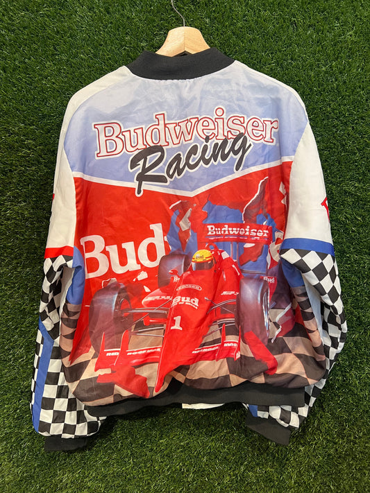 Budweiser 1990s Racing full print light jacket Size Large USED