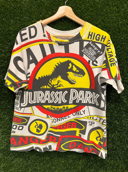 Jurassic Park 1993 All Over Print Tee Size Large USED